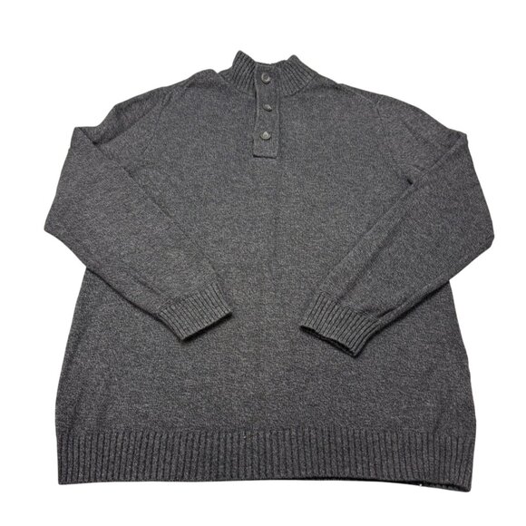 American Eagle Outfitters Seriously Soft Mens XL Gray Sweater w Button-Up Collar - Picture 1 of 13